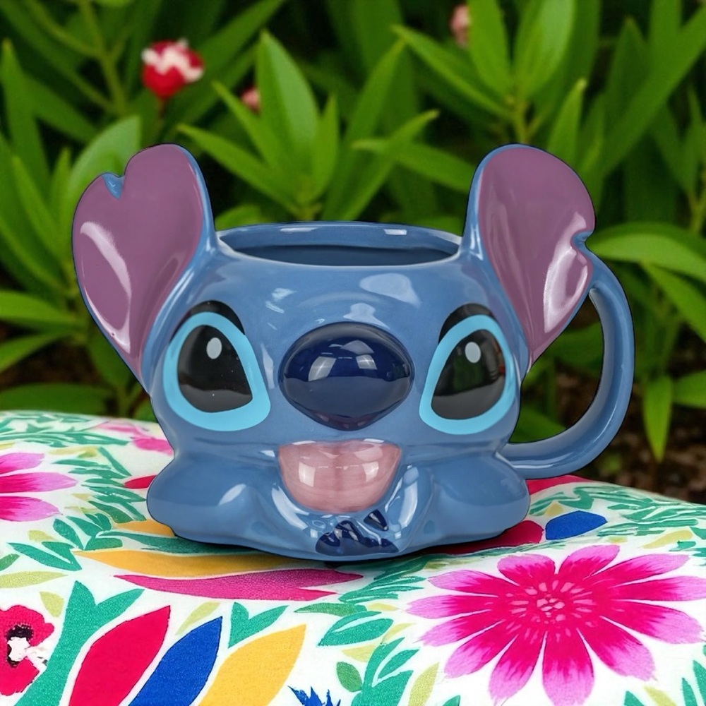 Disney Stitch Sculpted Mug 16oz | Lilo & Stitch 3D Character Cup | Coffee Mug